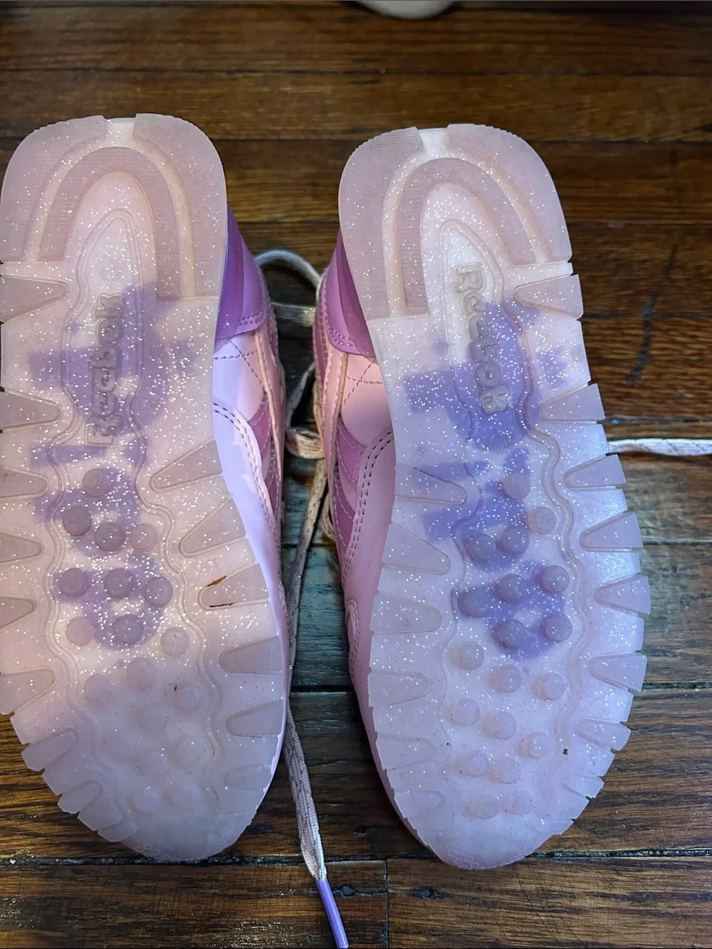 Reebok Light Up Kids Pink My Little Pony Glitter Lace-Up Sneakers sz 13